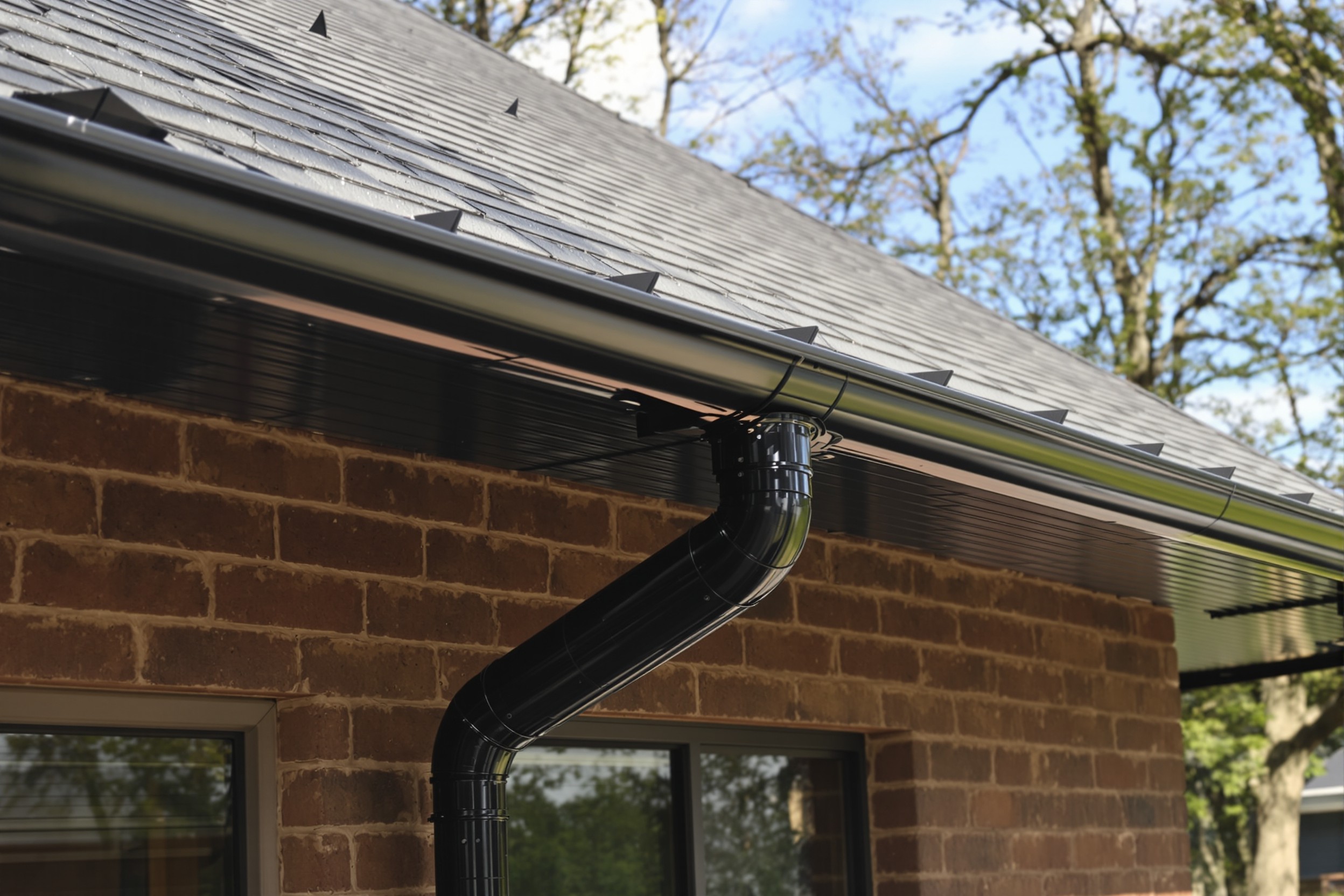 Steel seamless rain gutter