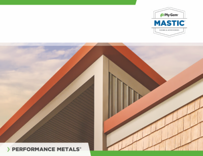 Mastic Siding & Accessories: Performance Metals Brochure